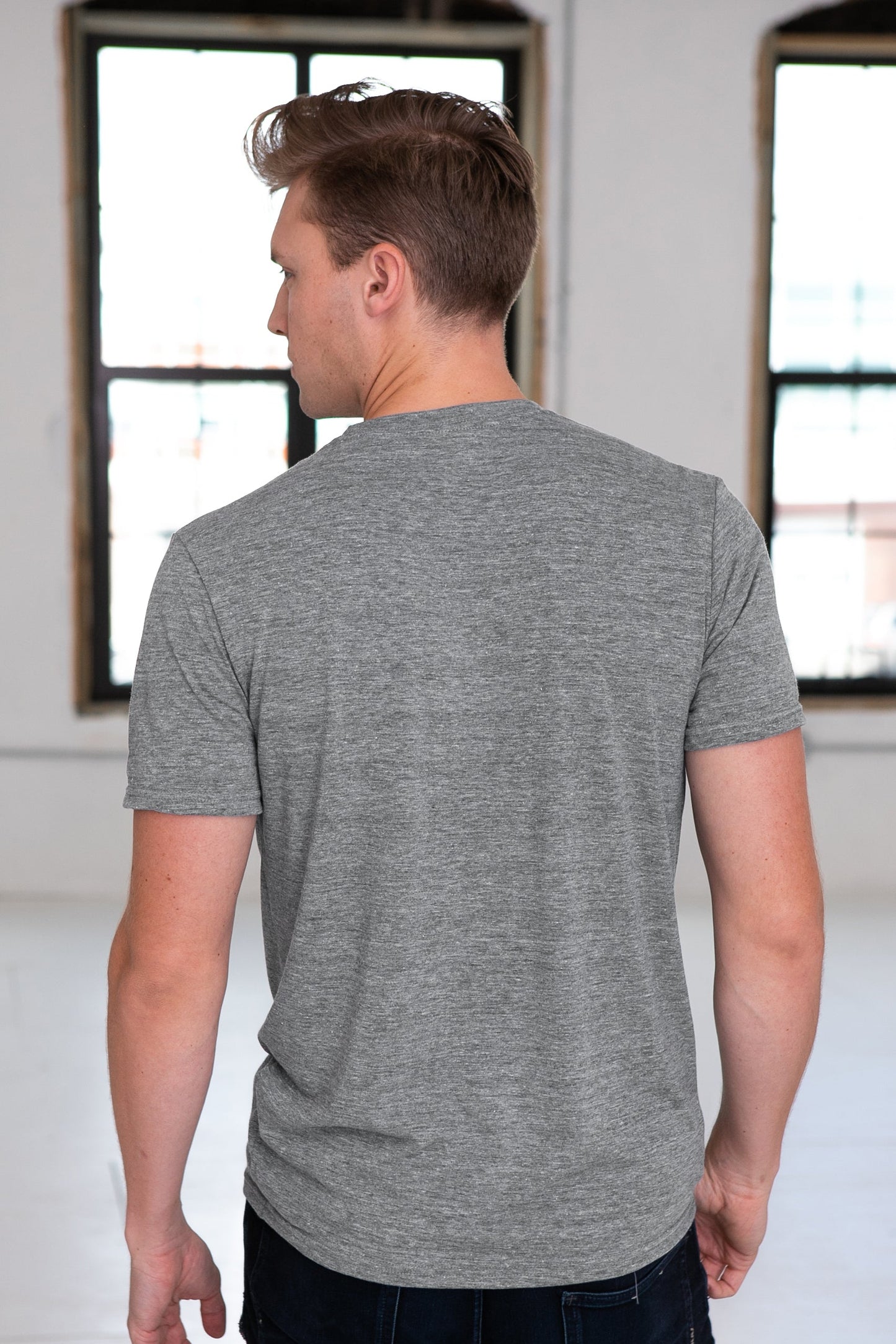 GOEX Unisex Eco-Triblend Short Sleeve V-Neck Tee