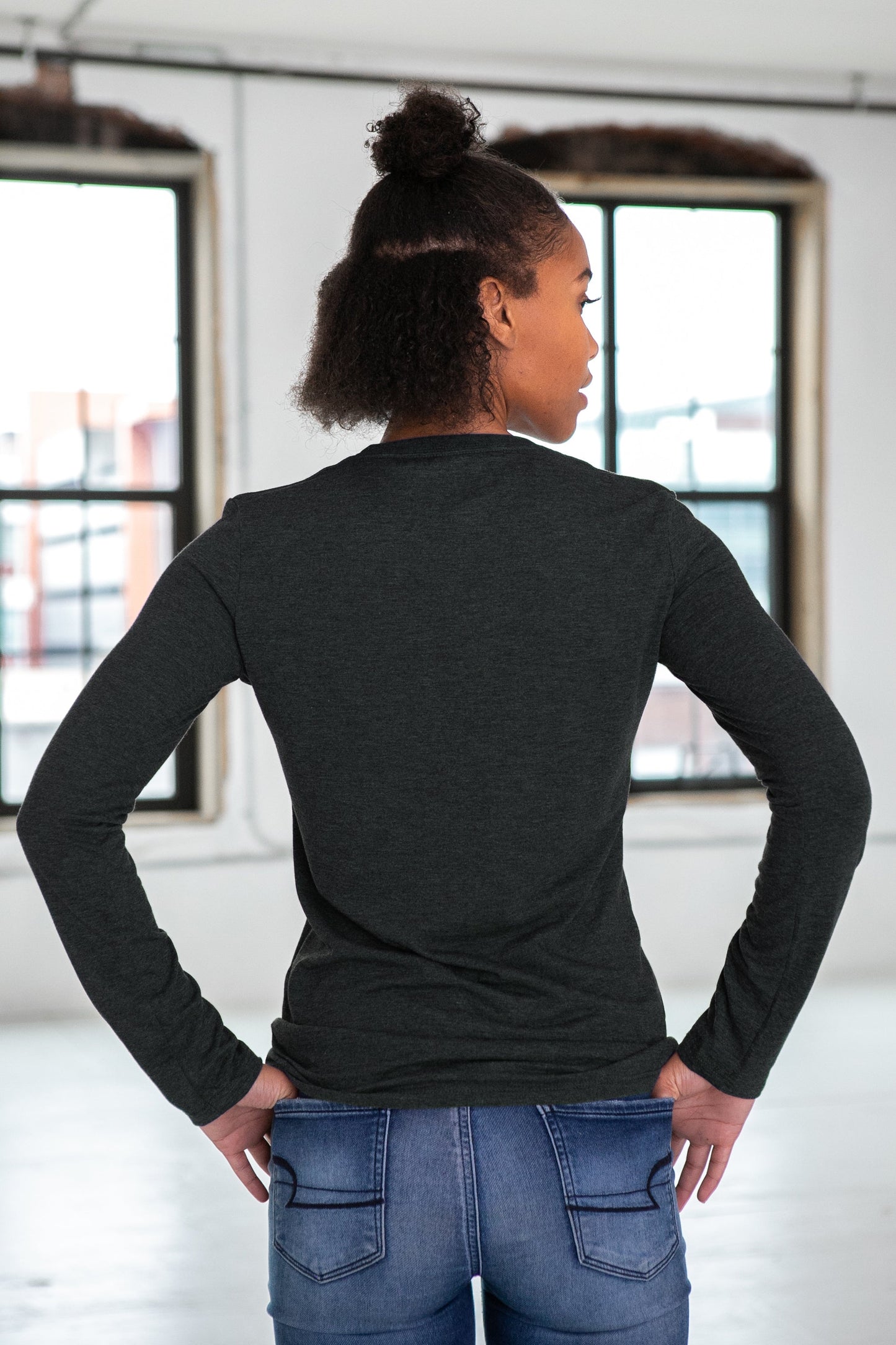 GOEX Ladies Eco-Triblend Long Sleeve Tee-Core Colors