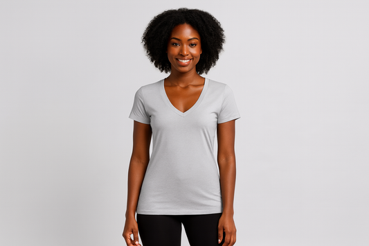 Bella Canvas Women’s Jersey Deep V-Neck Tee