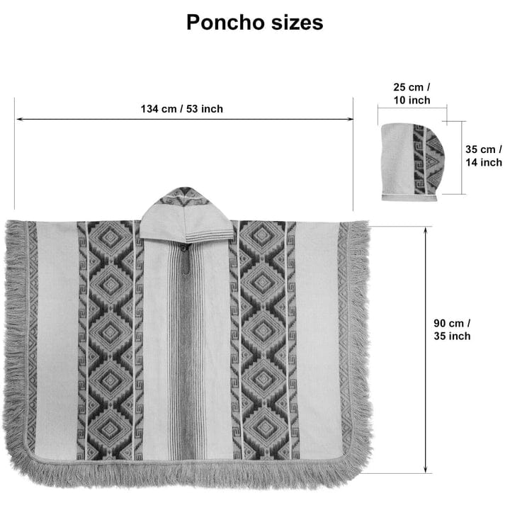 Khaki and Lilac LLAMA Poncho