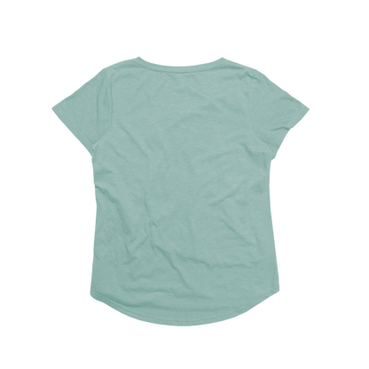 Ladies Eco-Triblend Drop Hem V-Neck Pocket Tee