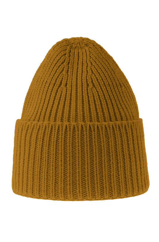 Sustainable Chunky Beanie-Burg/Rust/Mustard