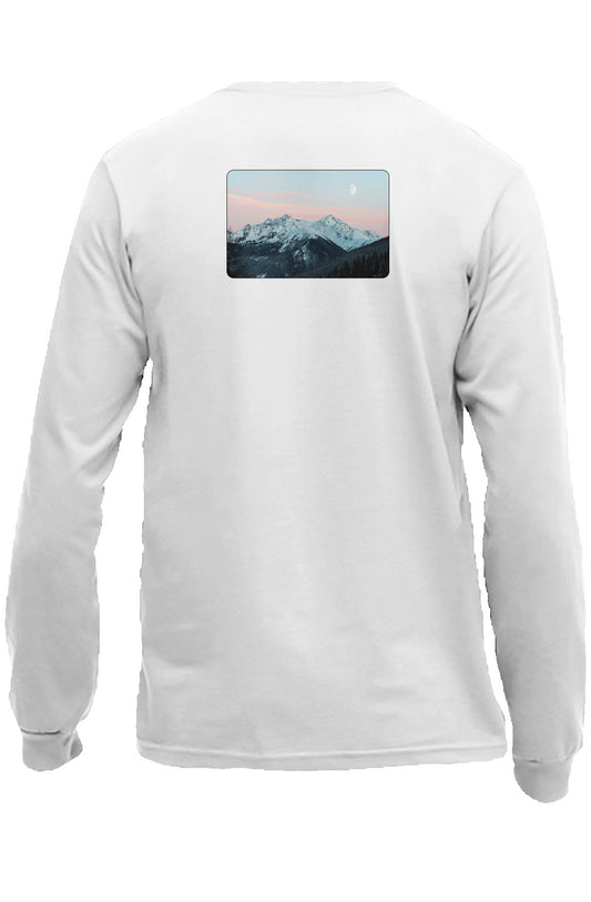 Mt. Ida Organic Cotton LS Tee-Graphics, White