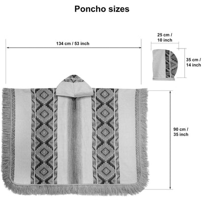 Khaki and Lilac LLAMA Poncho